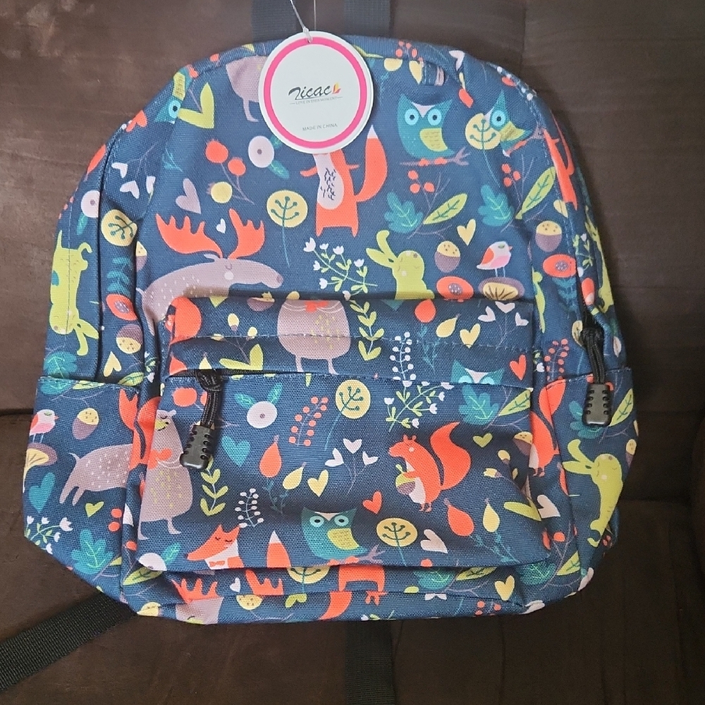 Blue and Orange Space-Themed Bag